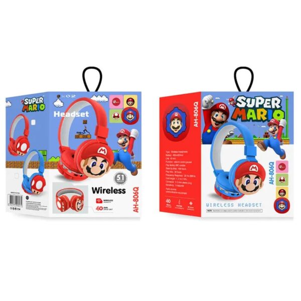 BLUETOOTH SLUSALICE AH-806Q Super Mario CRVENE