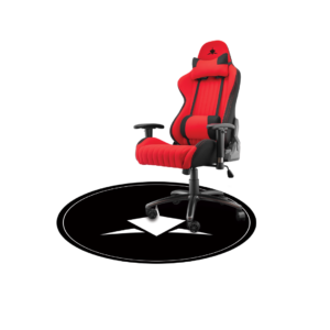 White Shark PHARAOH Podloga za Gaming i Uredske Stolice 120 cm – Zaštita Poda, Protuklizna, Crno/Bijela - Slika 1